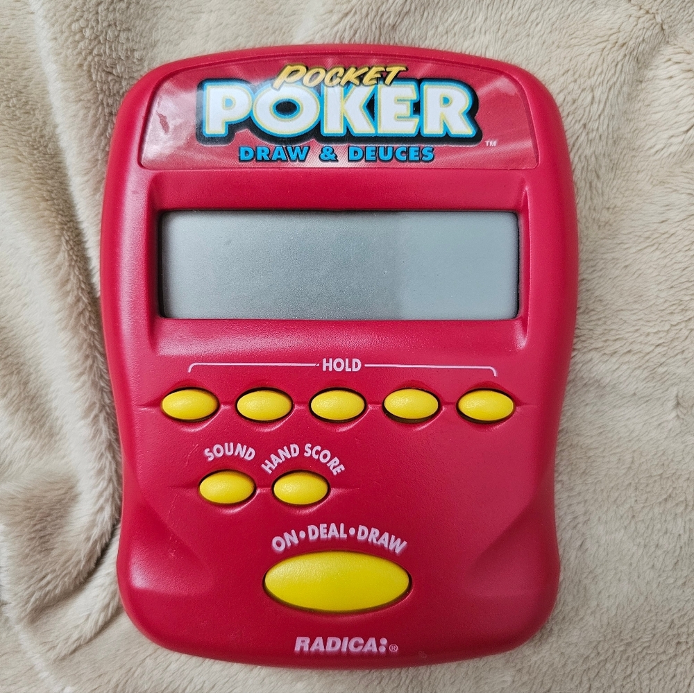 Vintage 1997 Radica Pocket Poker Handheld Game